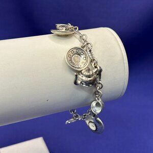 Teapot/Teacup Silver-Tone Charm Bracelet